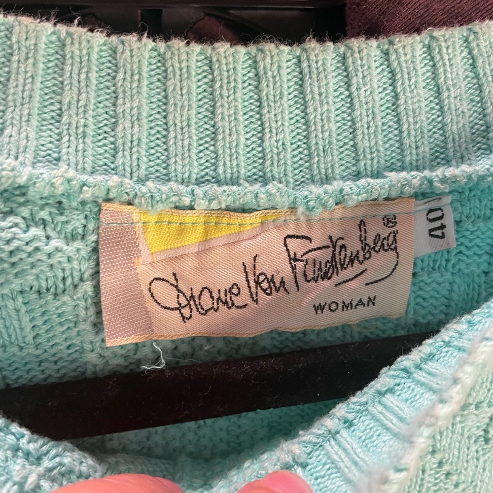 Mint Green Dianne Von Furstenberg Woman Sweater - Picture 3 of 7